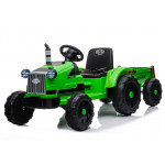 Elektrický traktor s vlečkou na diaľkové ovládanie 2,4G zelená